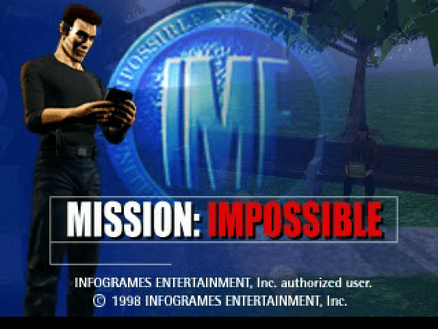 Mission Impossible title screen for Playstation